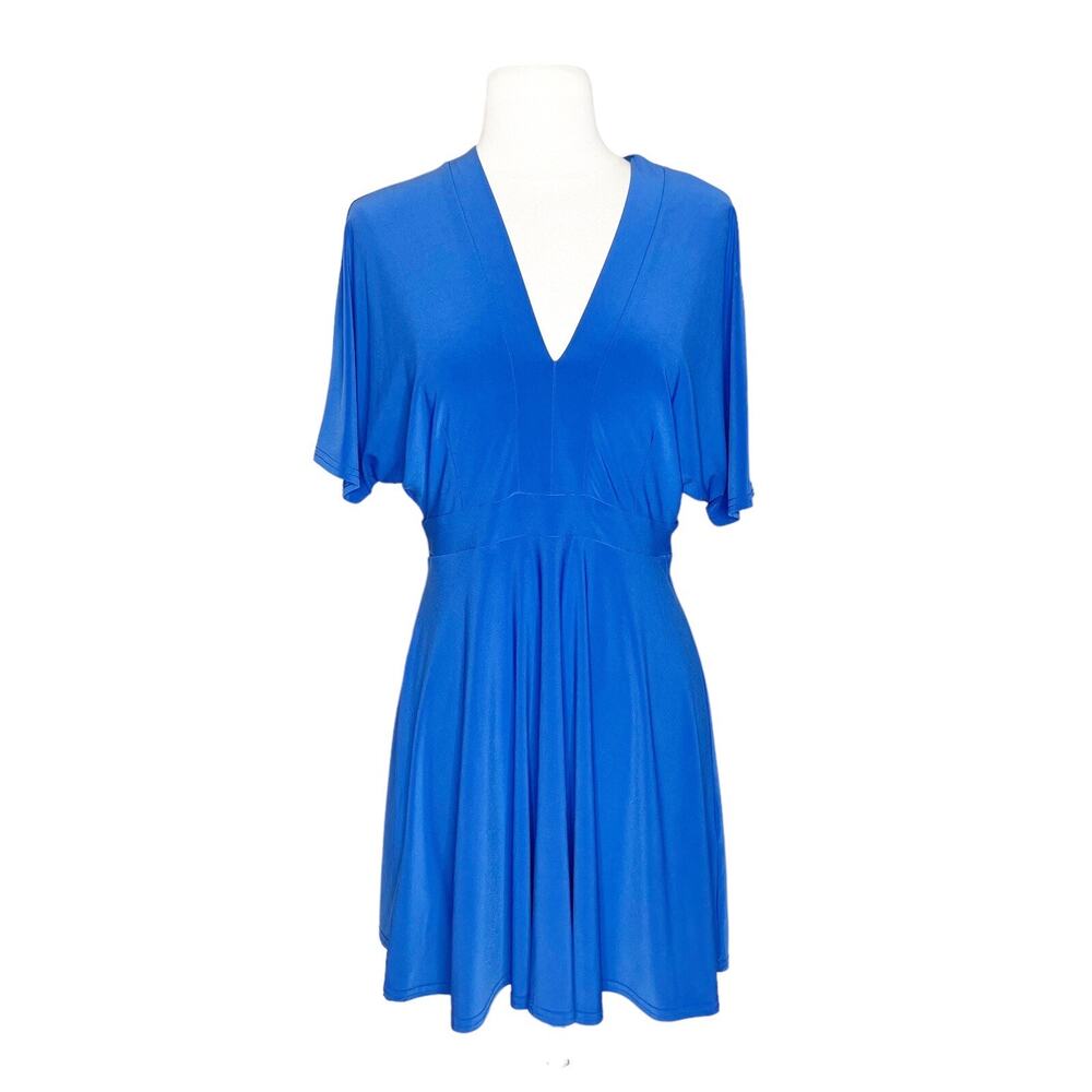 NEW Oh My Love London Size Medium Blue Mini Dress Stretch Date Night Going Out